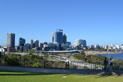 perth skyline view from kings park